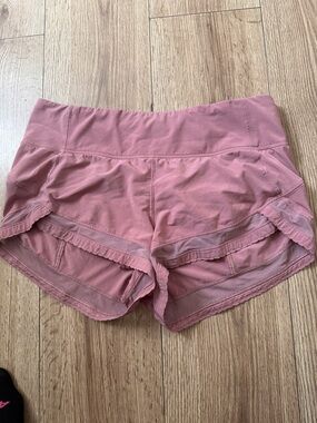 lululemon athletica Rose Pink Ruffle Lounge Shorts